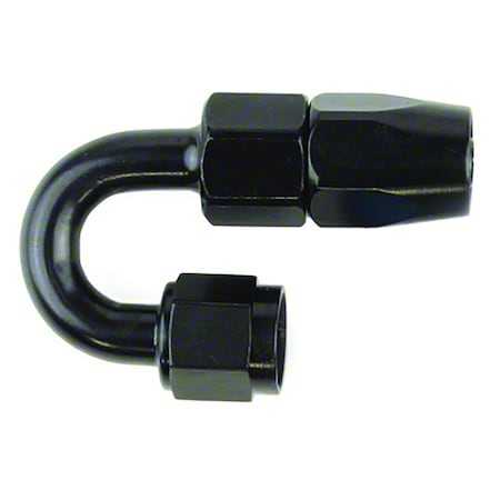 Speedfx HOSE ENDS Full Swivel 8AN 180 Degree Anodized Black Aluminum Single 510880BK